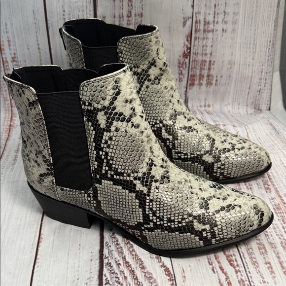 Esprit Shoes - Esprit Leather Snakeskin Pattern Ankle Boots 11